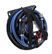 Fuelmaster 40' pump kit with hoses, nozzle, battery leads & carrying frame